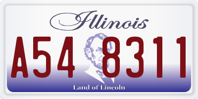 IL license plate A548311