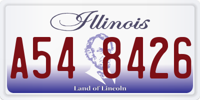 IL license plate A548426