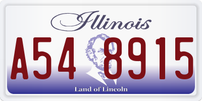 IL license plate A548915