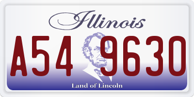 IL license plate A549630