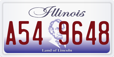 IL license plate A549648