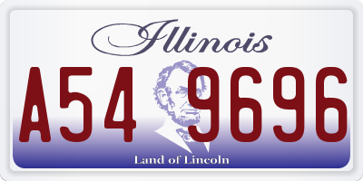 IL license plate A549696