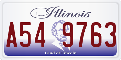 IL license plate A549763