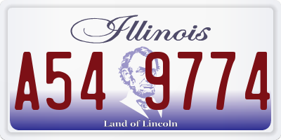 IL license plate A549774