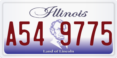 IL license plate A549775