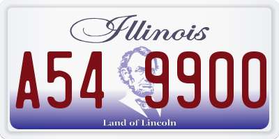 IL license plate A549900