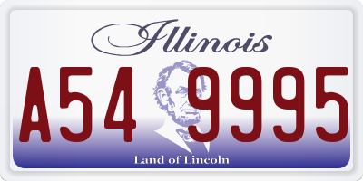 IL license plate A549995