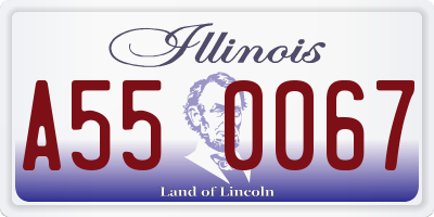 IL license plate A550067