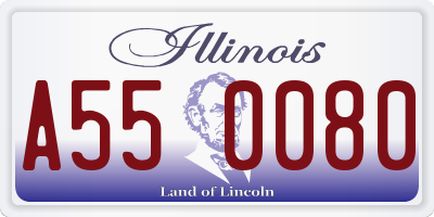 IL license plate A550080