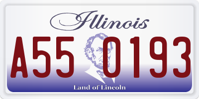 IL license plate A550193