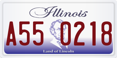 IL license plate A550218