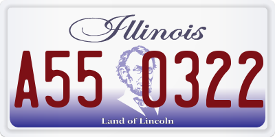 IL license plate A550322