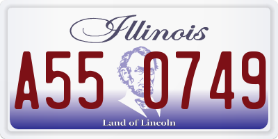 IL license plate A550749