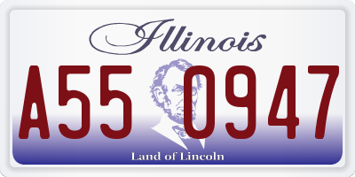 IL license plate A550947