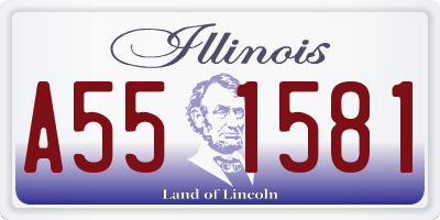IL license plate A551581