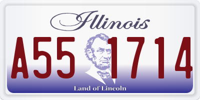 IL license plate A551714