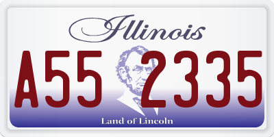IL license plate A552335
