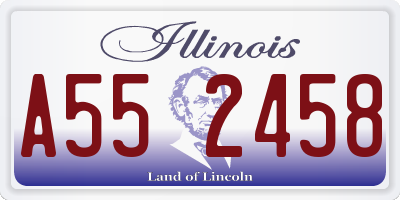 IL license plate A552458