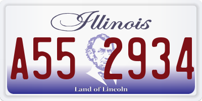 IL license plate A552934
