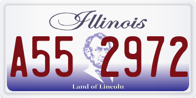 IL license plate A552972