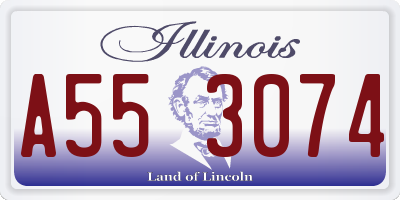 IL license plate A553074