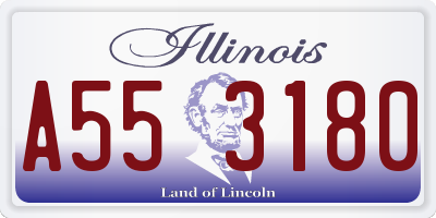 IL license plate A553180