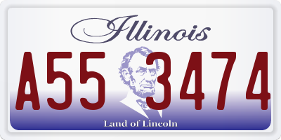 IL license plate A553474