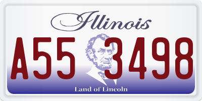 IL license plate A553498