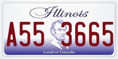 IL license plate A553665