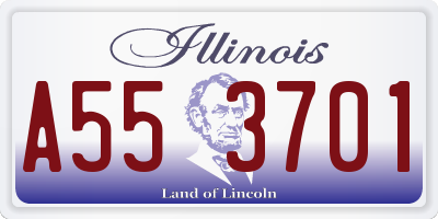 IL license plate A553701