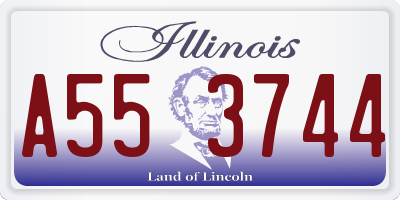IL license plate A553744