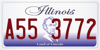 IL license plate A553772