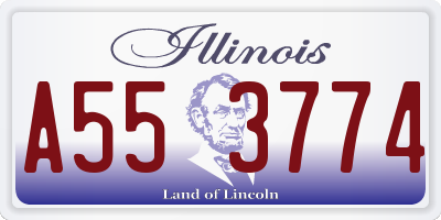 IL license plate A553774