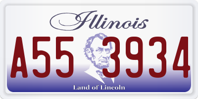 IL license plate A553934