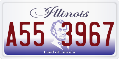 IL license plate A553967