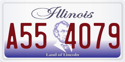 IL license plate A554079