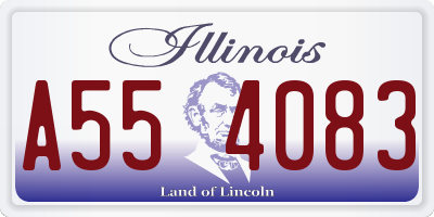 IL license plate A554083
