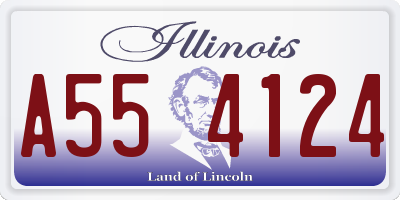 IL license plate A554124