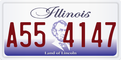 IL license plate A554147