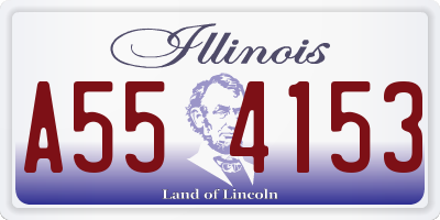 IL license plate A554153
