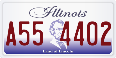 IL license plate A554402