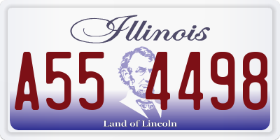 IL license plate A554498