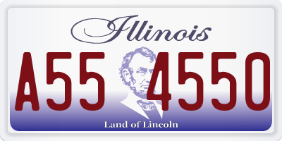 IL license plate A554550
