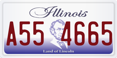 IL license plate A554665