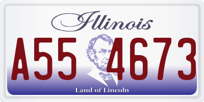 IL license plate A554673