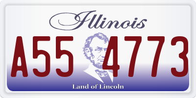 IL license plate A554773