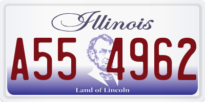IL license plate A554962
