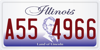 IL license plate A554966