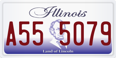IL license plate A555079