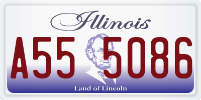 IL license plate A555086